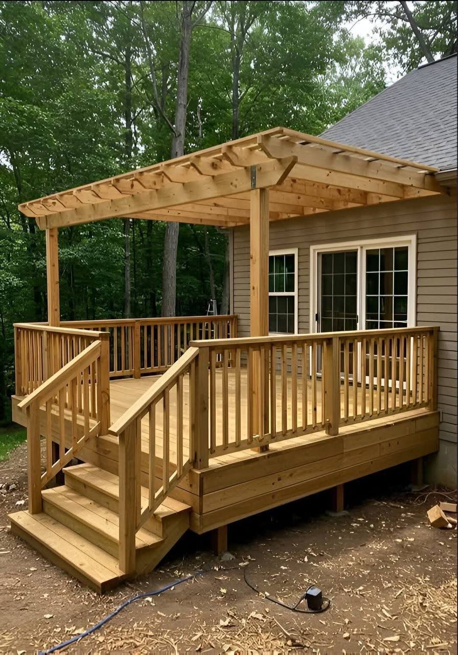 Completed custom deck by RusFix Renovation